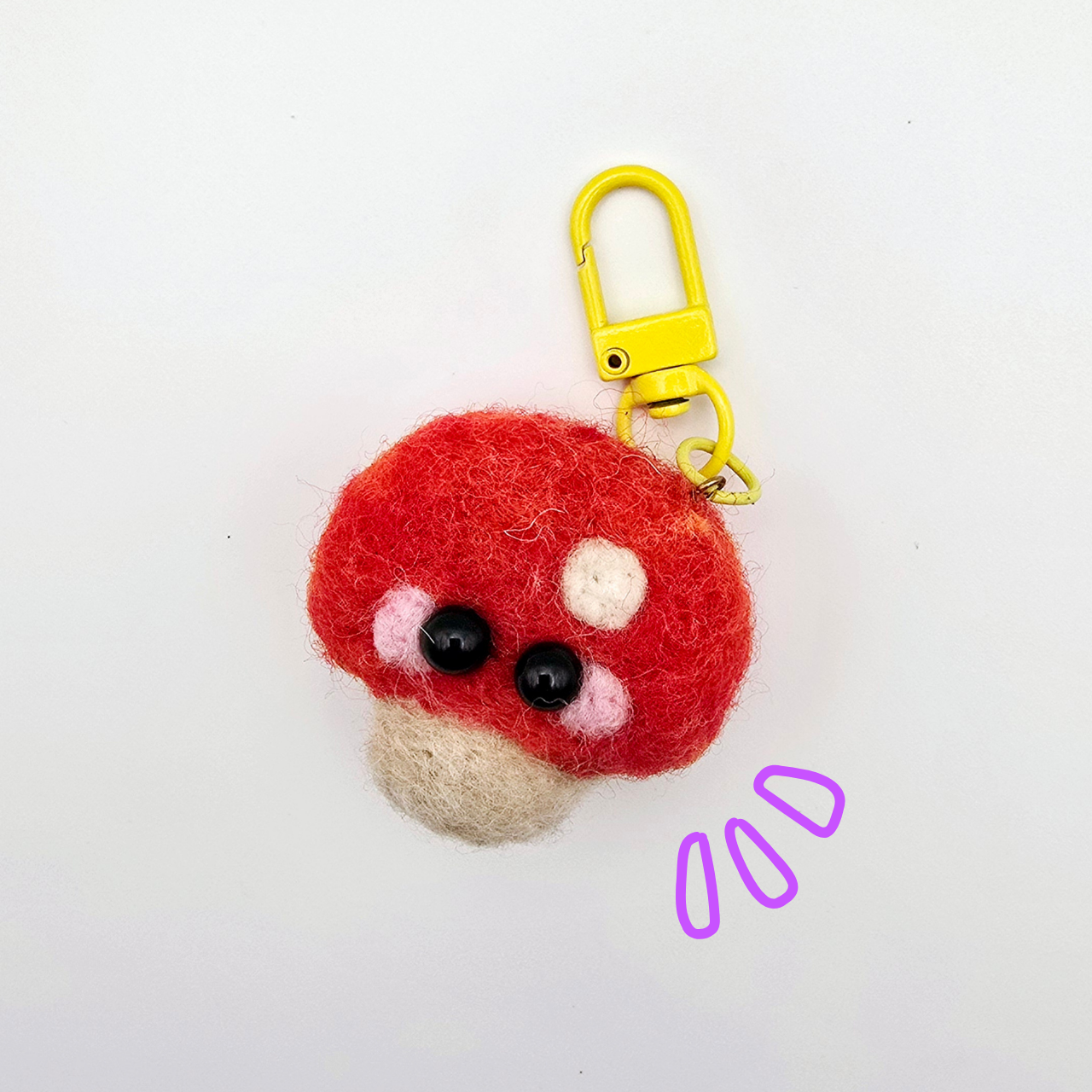 Red Felted Booty Mushroom