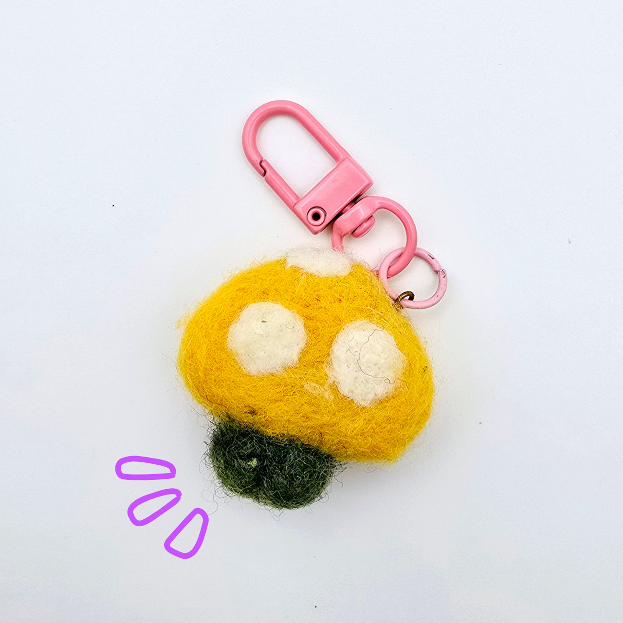 Yellow Felted Booty Mushroom
