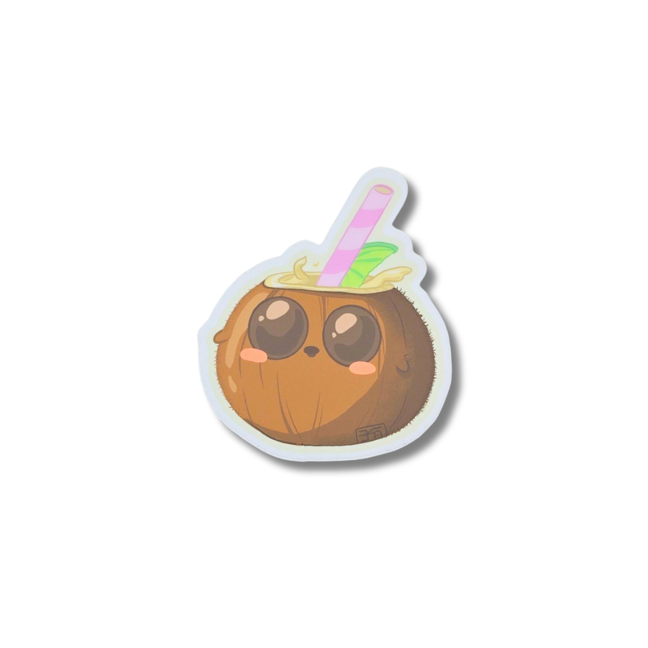 Kawii coconut vinyl sticker