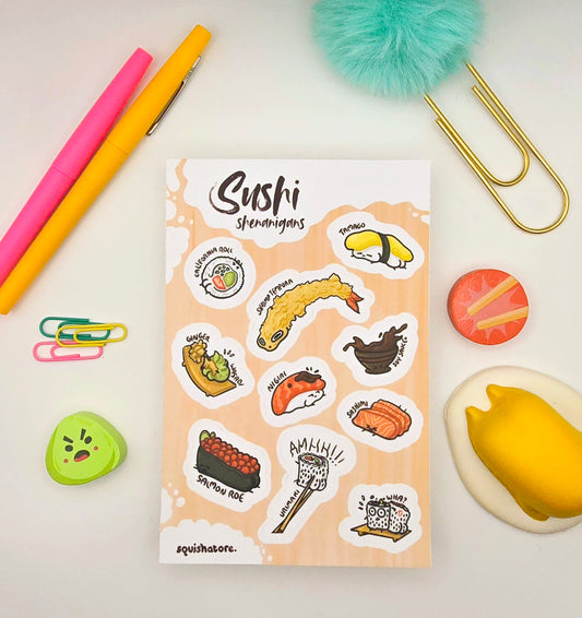 Sushi Shenanigans Sticker Sheet