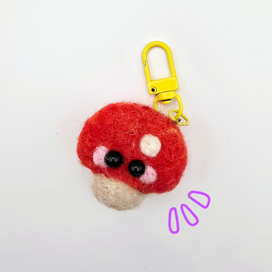 Red Felted Booty Mushroom