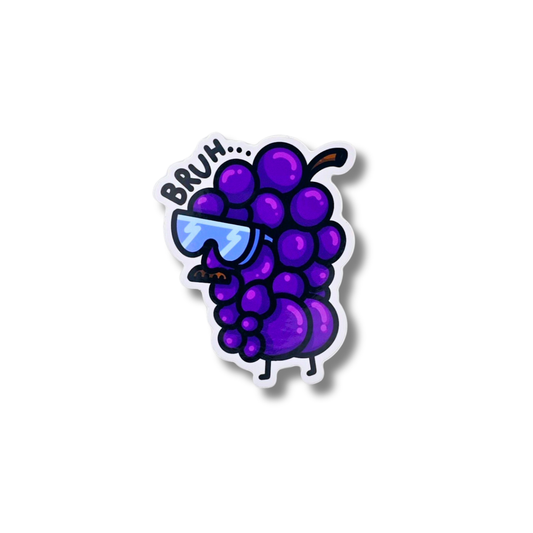 Diecut Vinyl Grape Sticker