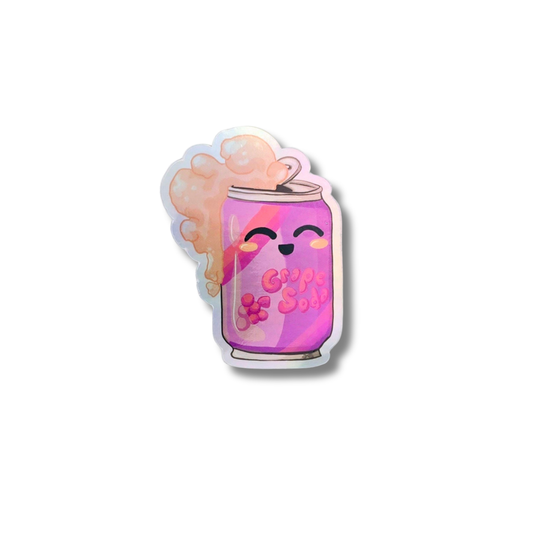 Overflowing soda halo vinyl sticker 3in