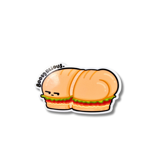 Hoagie with a booty 3in vinyl sticker