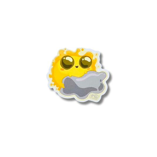 Kawaii Sun vinyl sticker