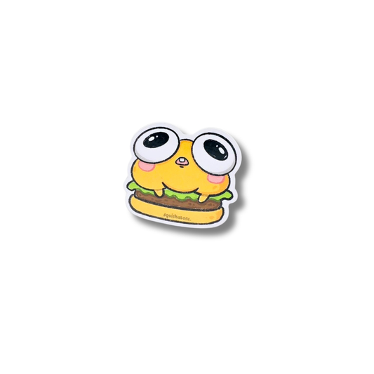 Frogburger diecut vinyl sticker